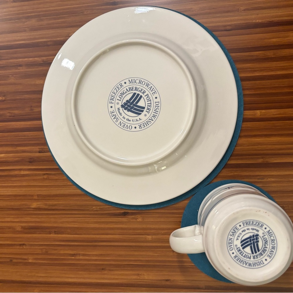 Longaberger dinner plate set of 6 (personalized listing at request) - Picture 2 of 2